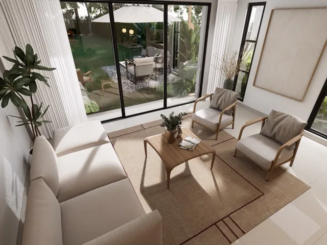 Sala de estar con luz natural