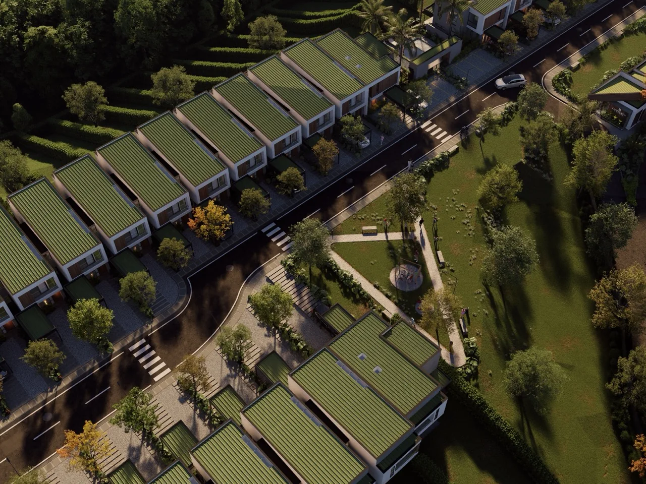 Vista aérea del conjunto